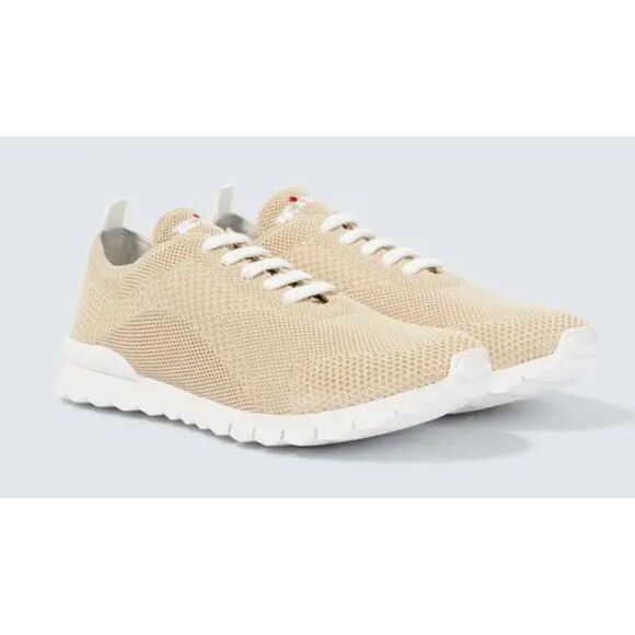 Kiton Men’s FITS - SNEAKERS knit COTTON, beige, Sz 11, $995 - Picture 1 of 12